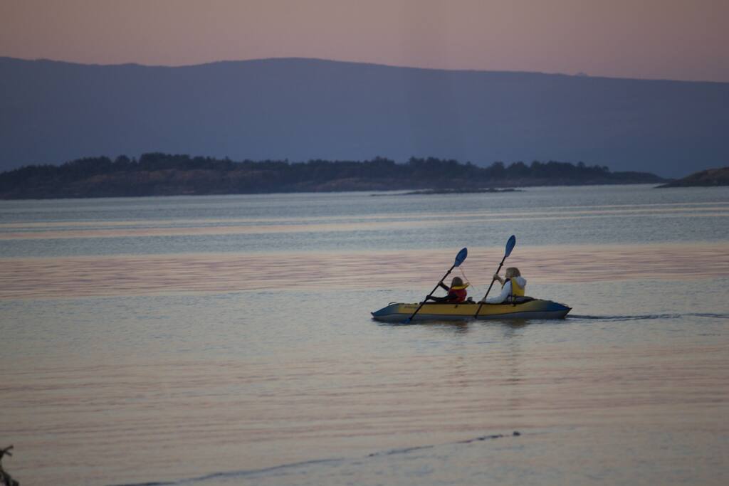 Calm, warm waters of Rathtrevor beach allow for all kinds of water activities that are safe for families