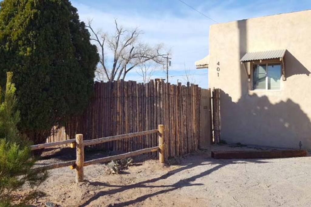 parking corral and gate entry