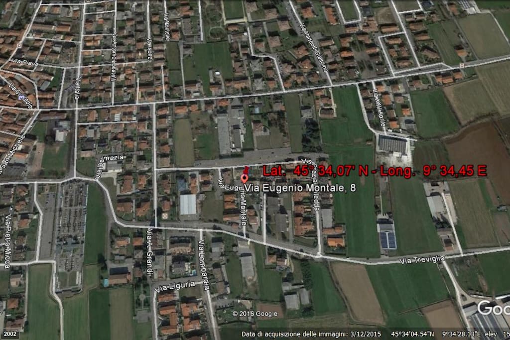 Casa con coordinate geografiche