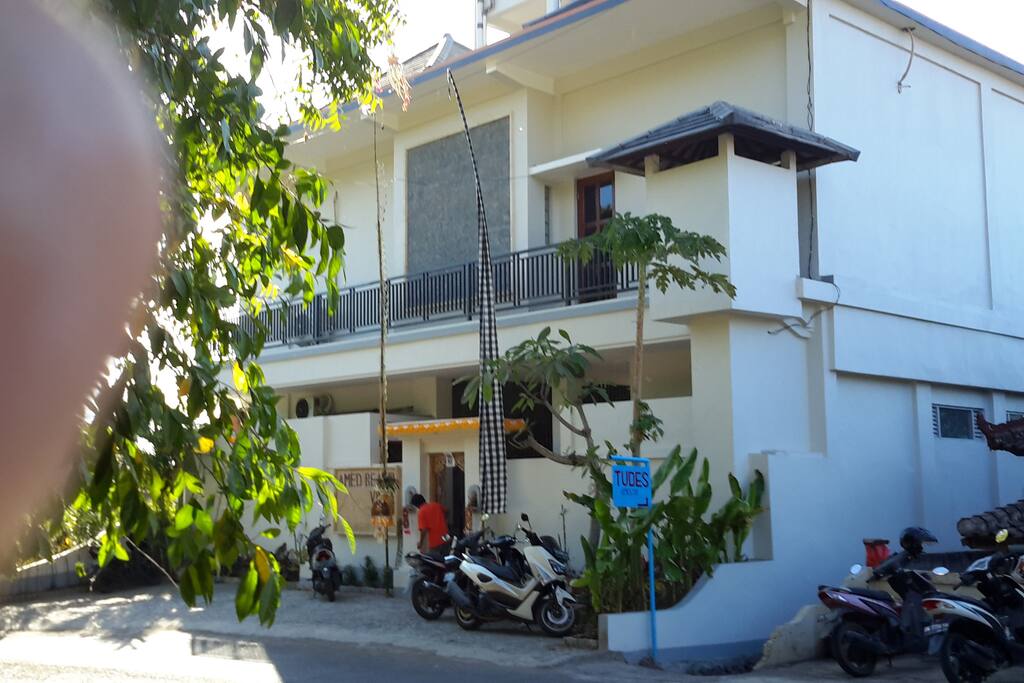 Street view of villa.