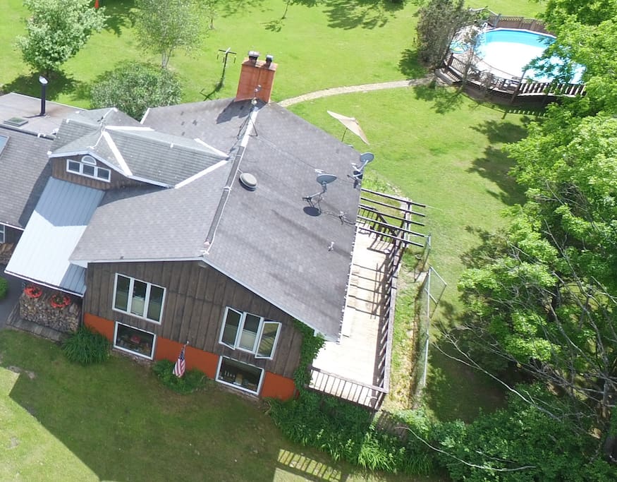 Aerial view, from front.