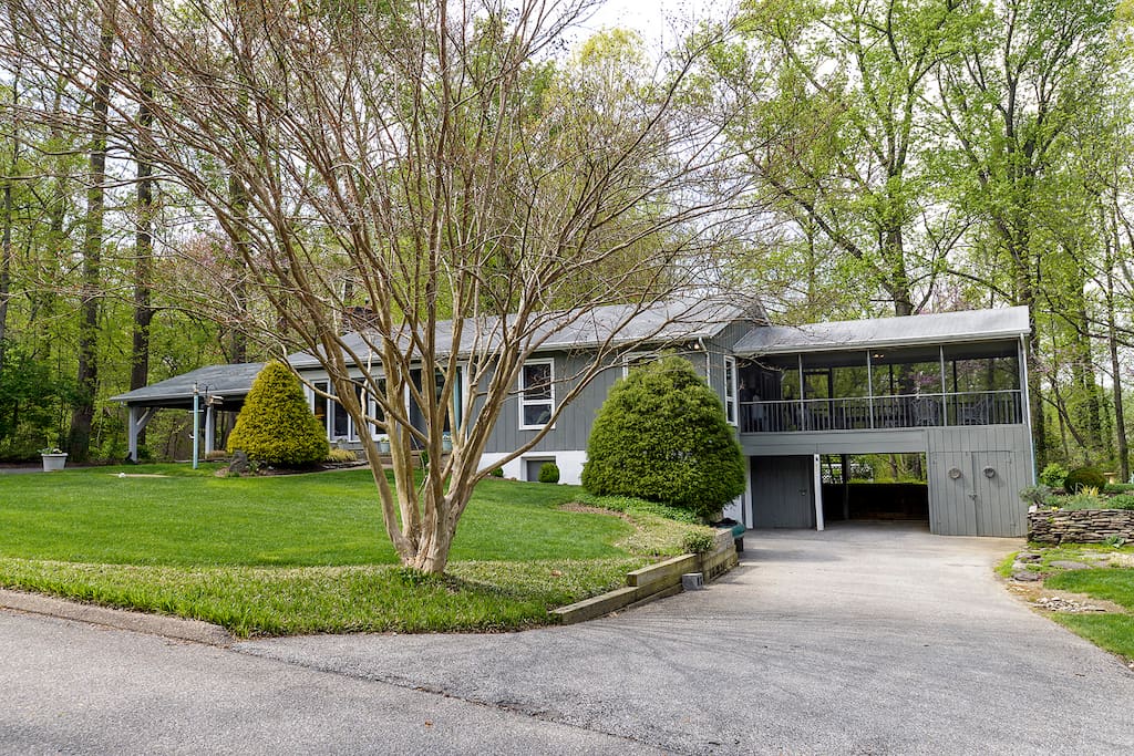 Home front showing your private driveway and entrance.