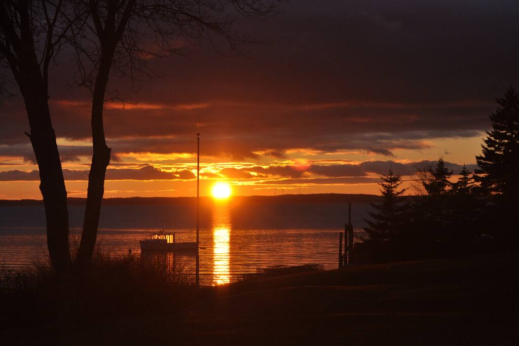 View of Burnt Cove at Sunset