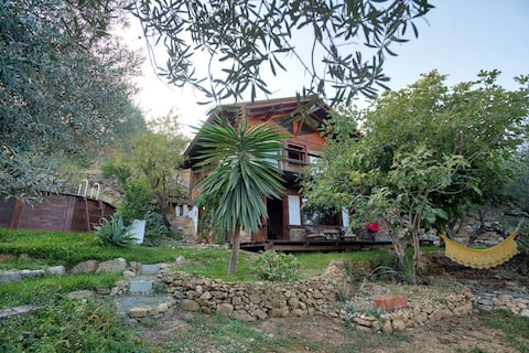 Cabaña entre olivos