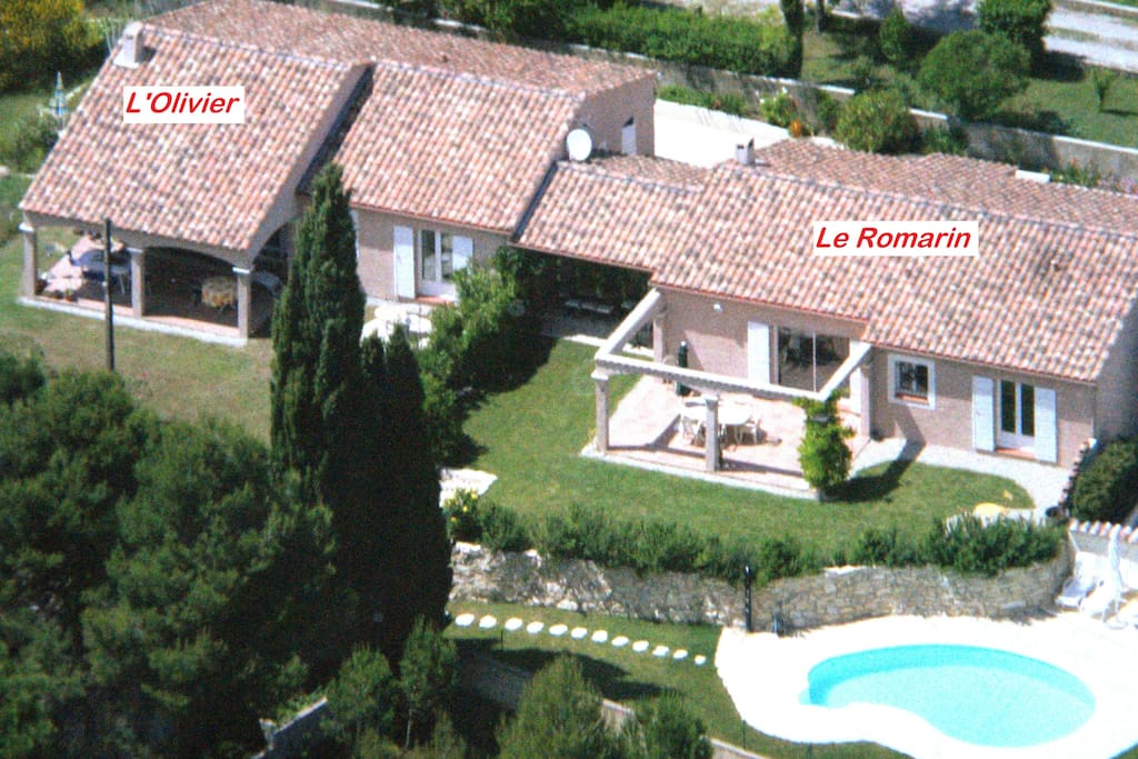 Les deux maisons: l'Olivier et le Romarin