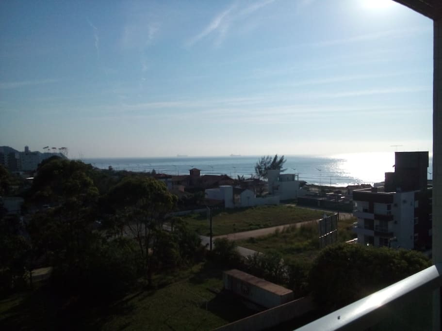 Vista da sacada do apartamento