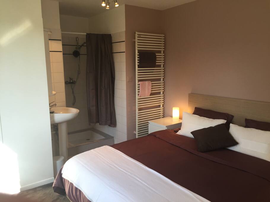 La chambre avec douche