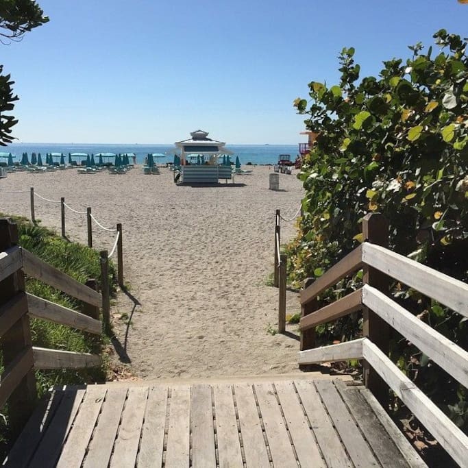 Boardwalk next to the beach