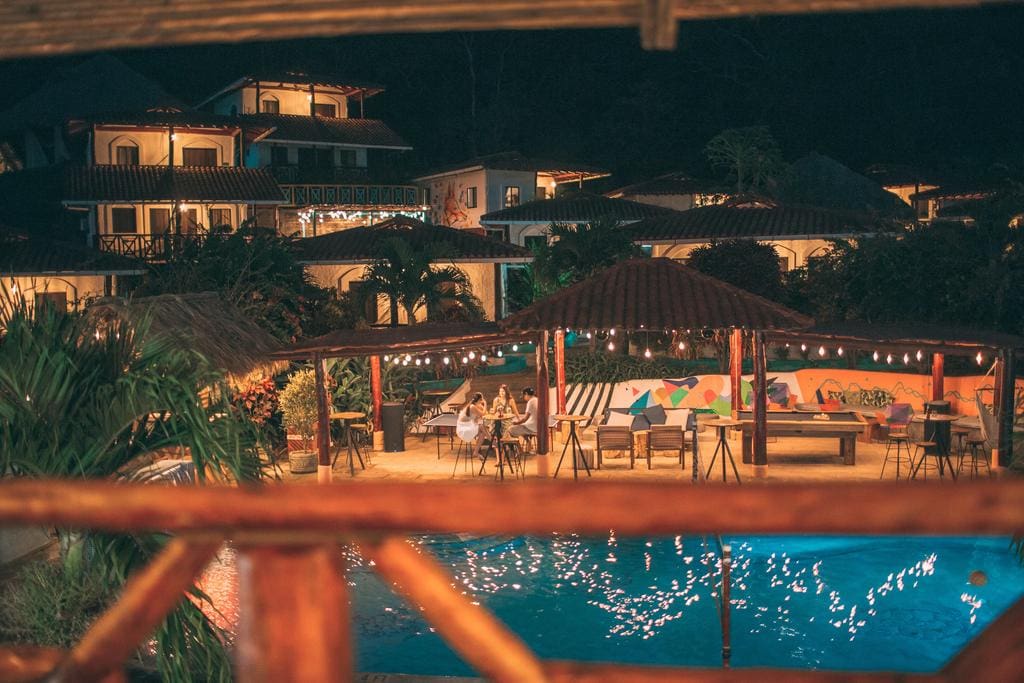 We loved Casa Maderas! It is a 15 min walk from Playa Maderas and about 30 min drive from town. We actually liked staying out of town because it was more peaceful and easier to get to the beach. The hotel is beautiful and they made it really easy for us to organize activities. – Natalie