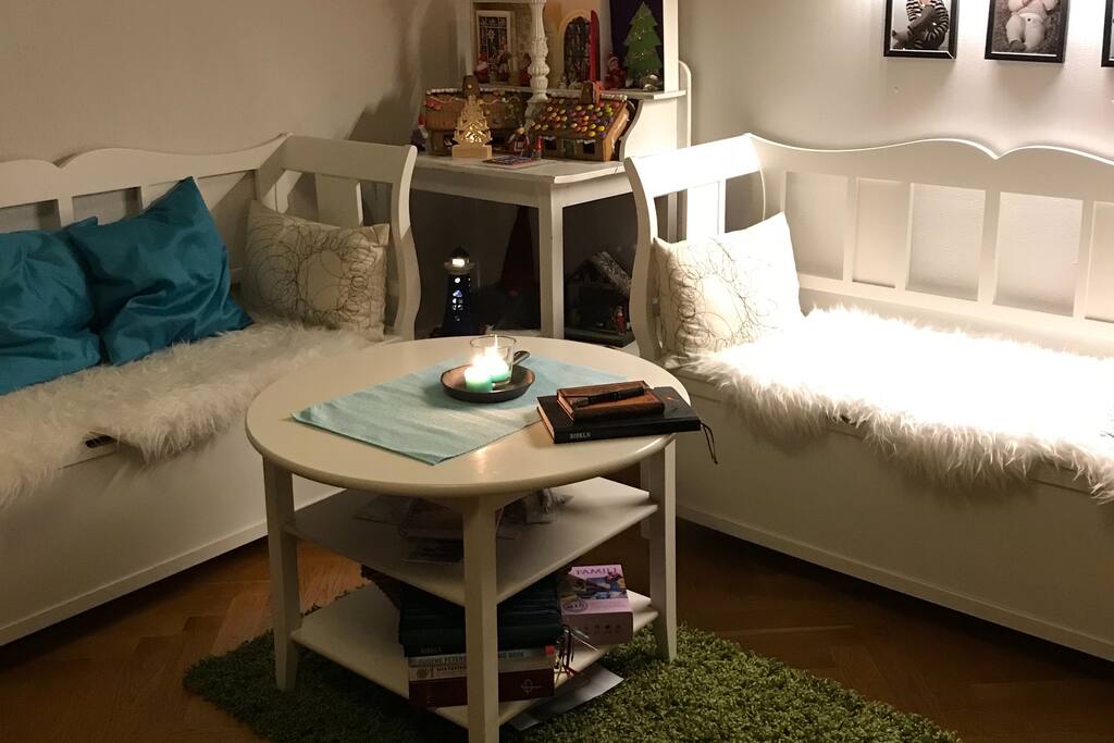A cosy corner of the living room.