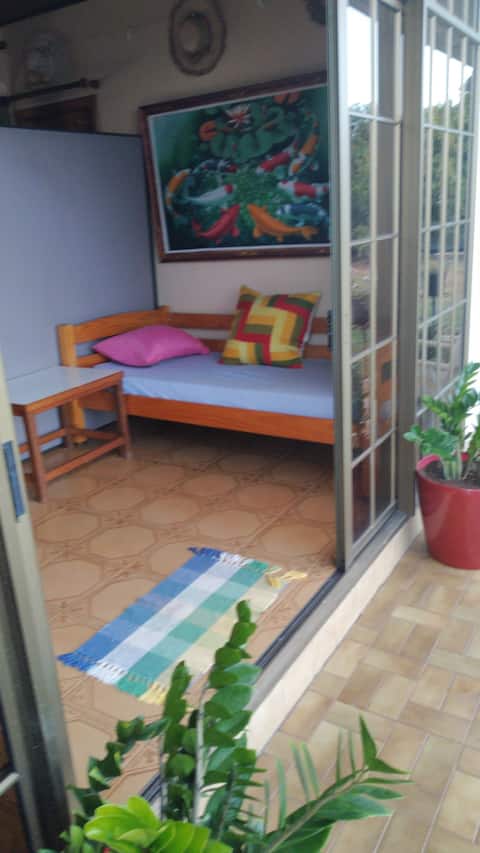 Bed in living room 1