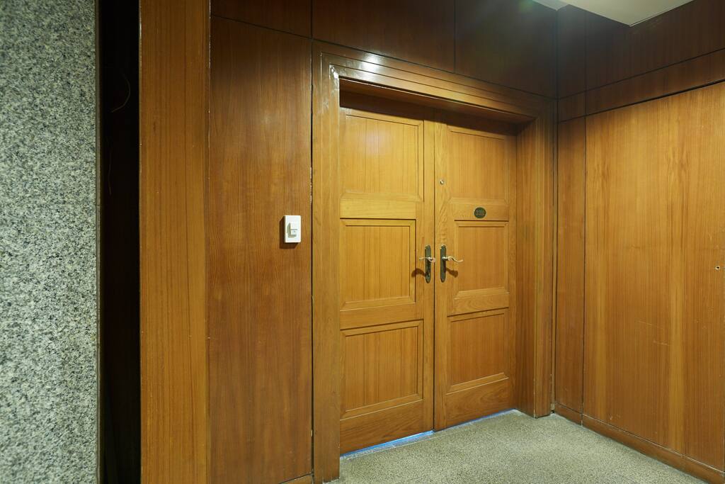 In front of the room