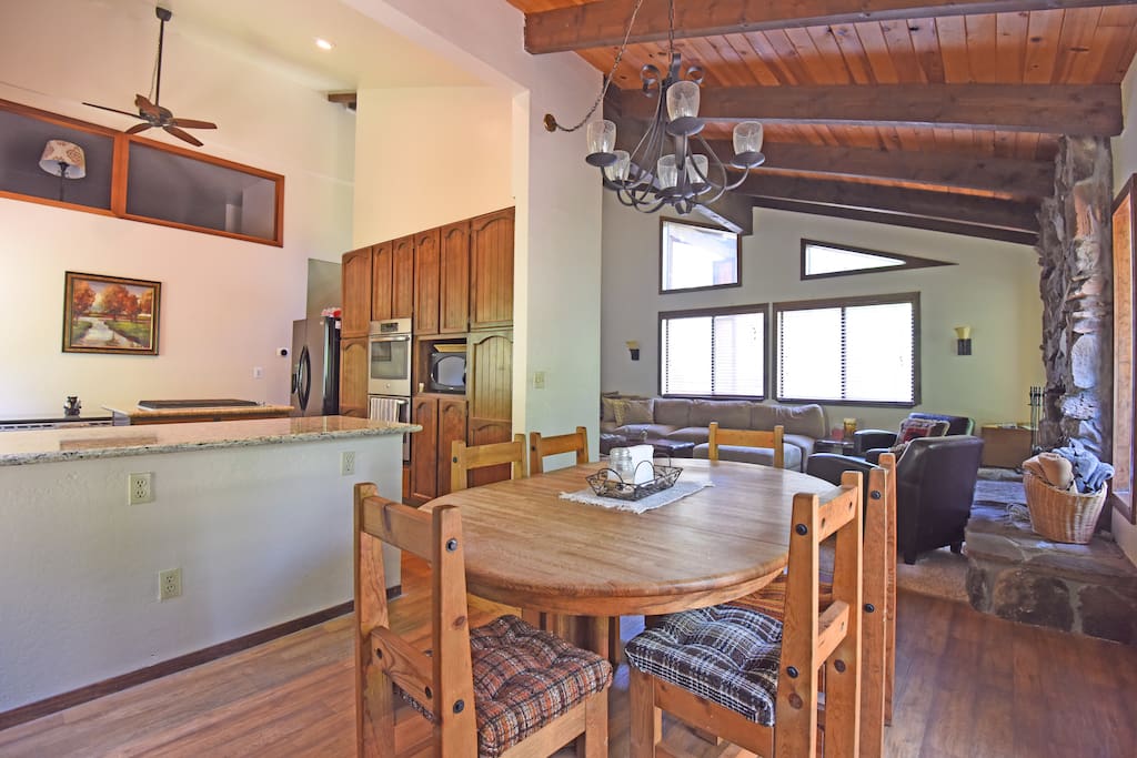 Dining table with seating for eight