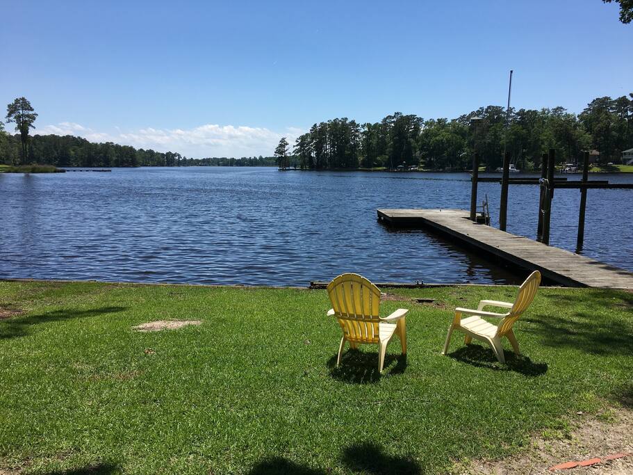 Enjoy the view from the porch or enjoy the pier and yard