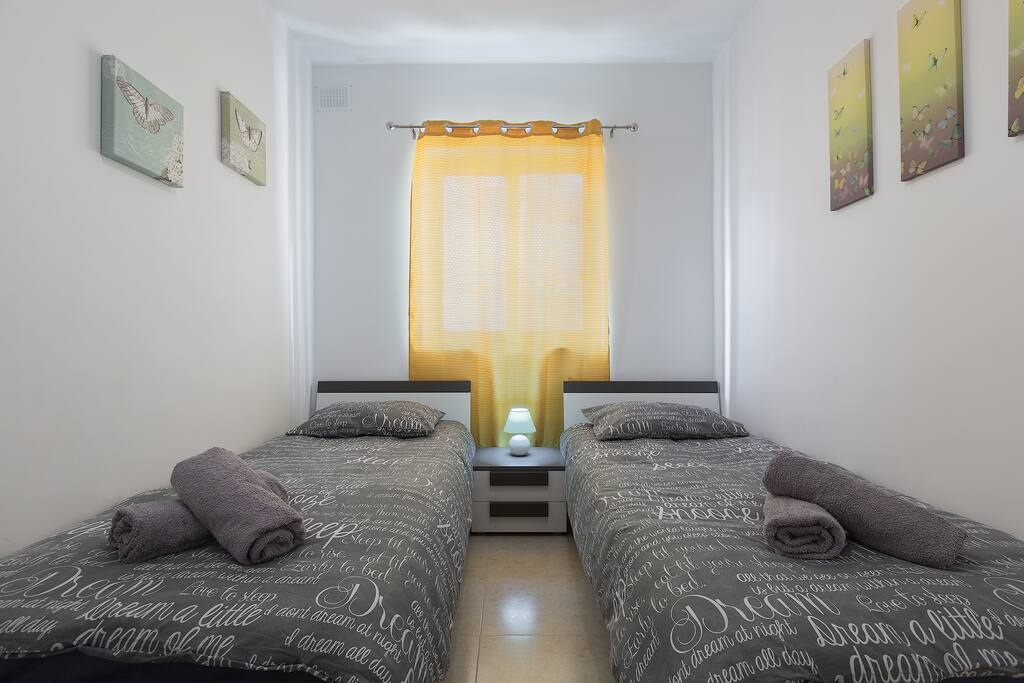 Third bedroom with two single beds