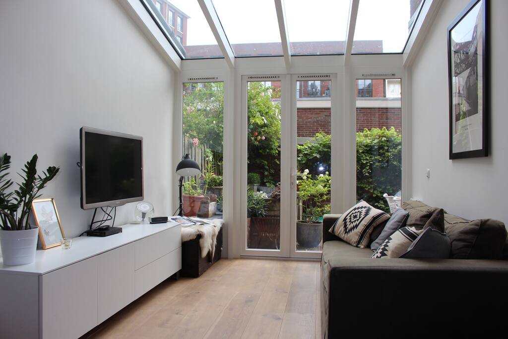 There is a lot of natural light coming from outside
