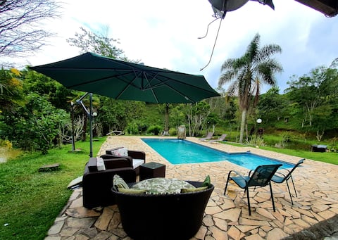 Beautiful place, heated pool.