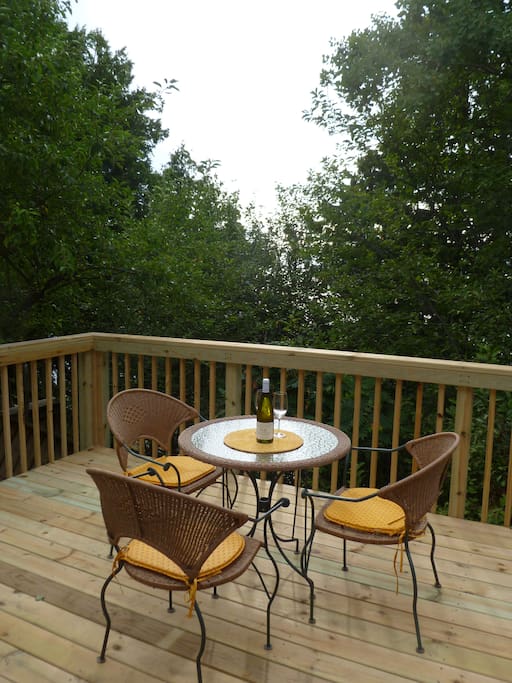 Deck over looking Lake Michigan.