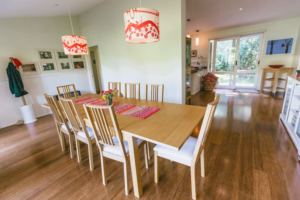 Sunlit dining room