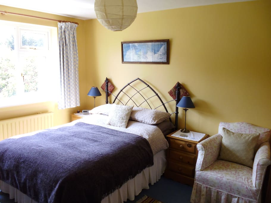 Our sunny double room overlooking the garden