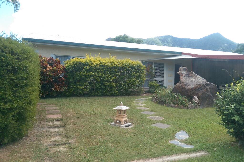 Granny-flat walkway on the left
