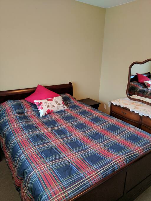 plenty of space to store your items in the nightstand, dresser, and closet.