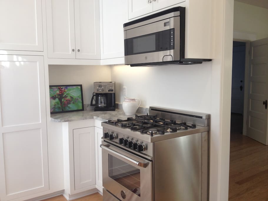 New stove, microwave. Coffee maker, coffee provided to start your day.