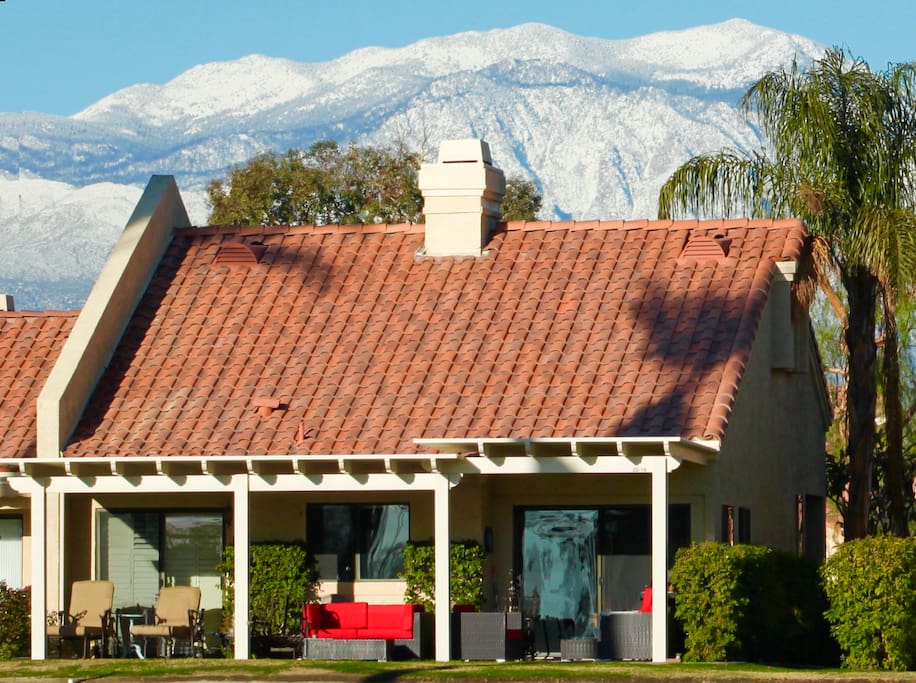 Winter sun paired with snowy mountain peaks provide an incredible vacation environment
