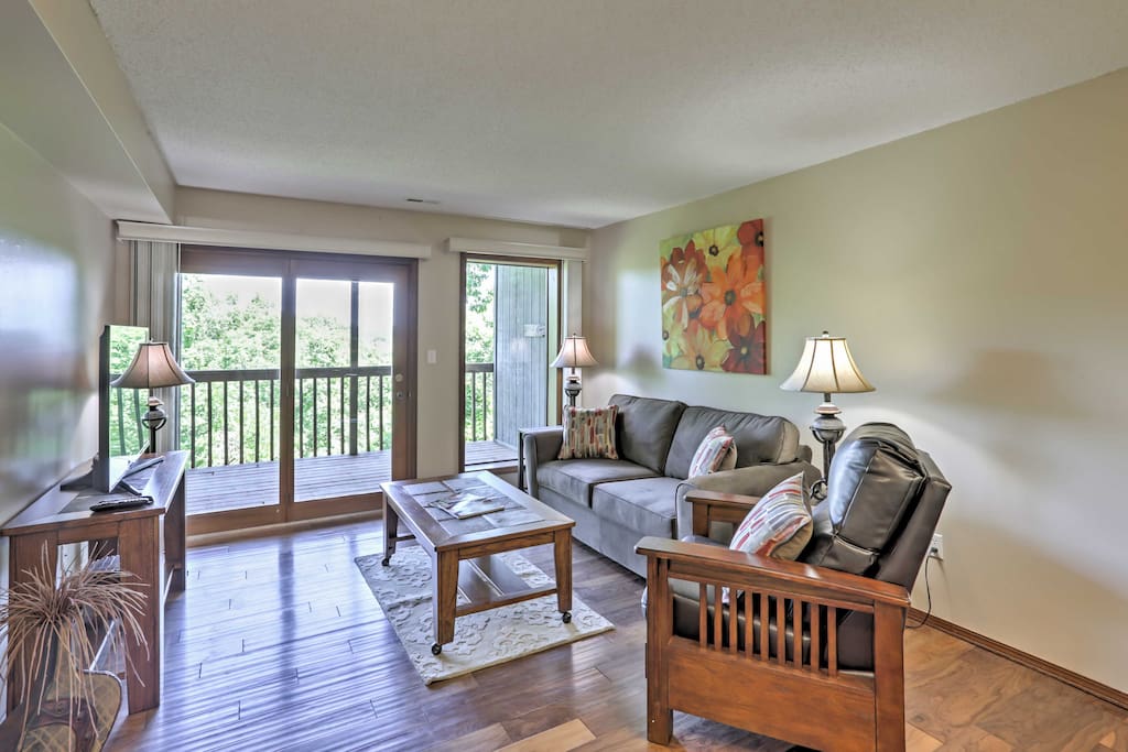 Recently updated, the home's inviting interior features brand new furnishings and appliances.