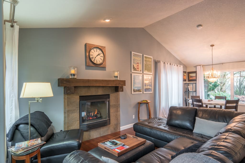 Living Room with Gas Fireplace and