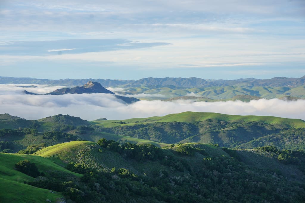 VIEW - Above the clouds with Hollister Peak poking through