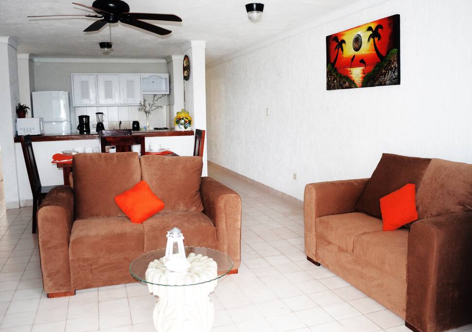 The living room is comfortable