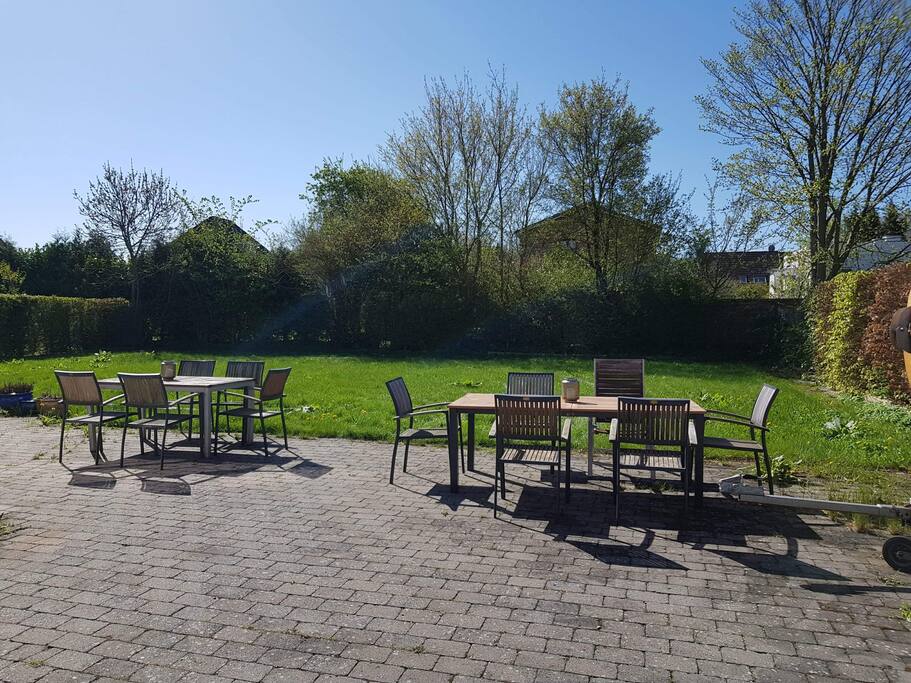 Garden with Table -12 Chairs for Enjoying in outside.
