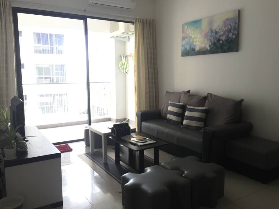 Living room with aircond.
