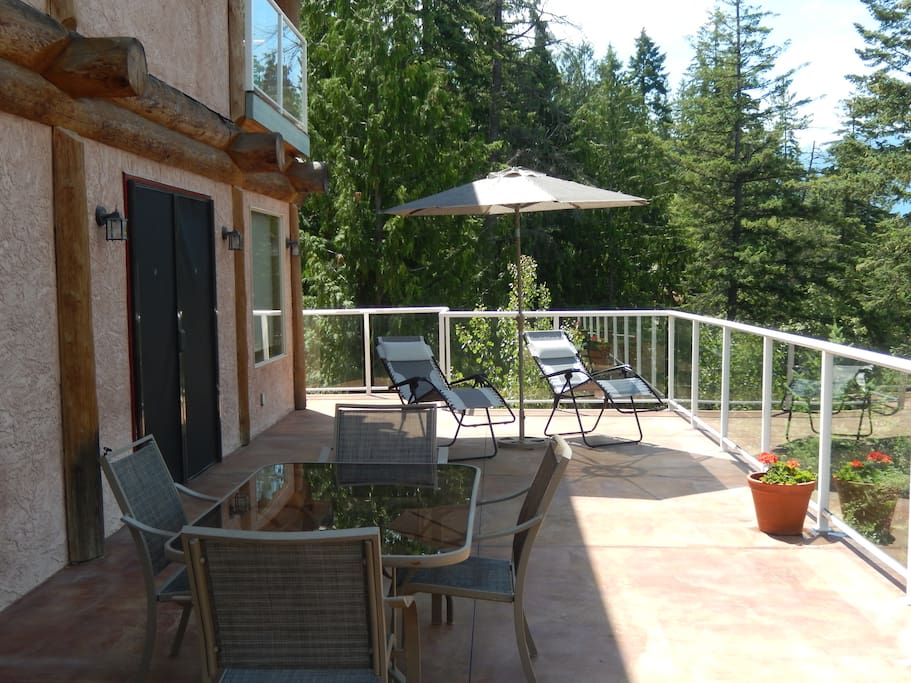 Deck overlooking Kootenay Lake
