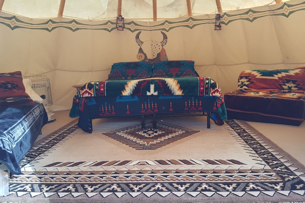 Interior of one of our Tipis