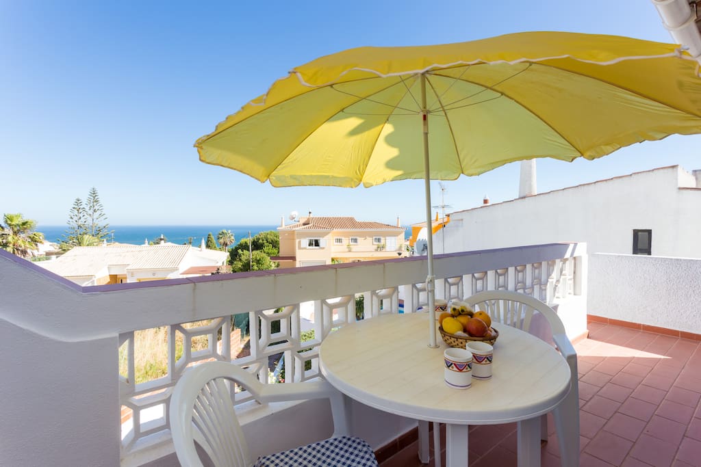Lounge terrace with panoramic sea views - ideal for a meal any time of the day
