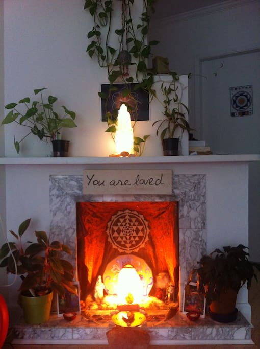"You Are Loved" Central Altar in the living room.