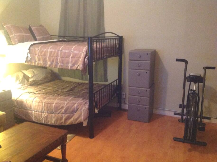 Full size bunk beds in 2nd bedroom