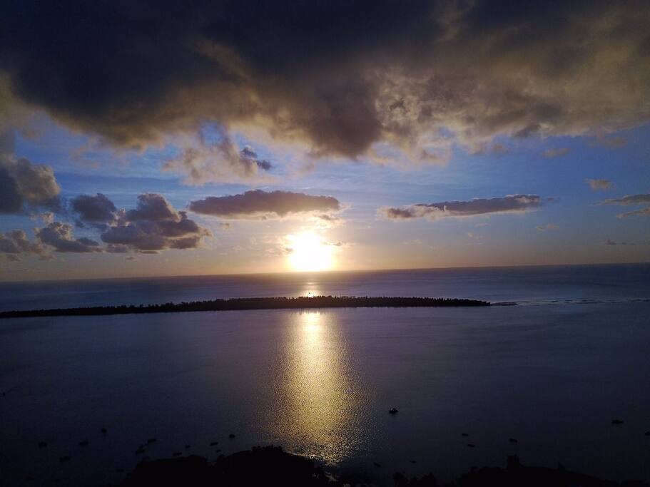 Stunning sunset view from the villa.