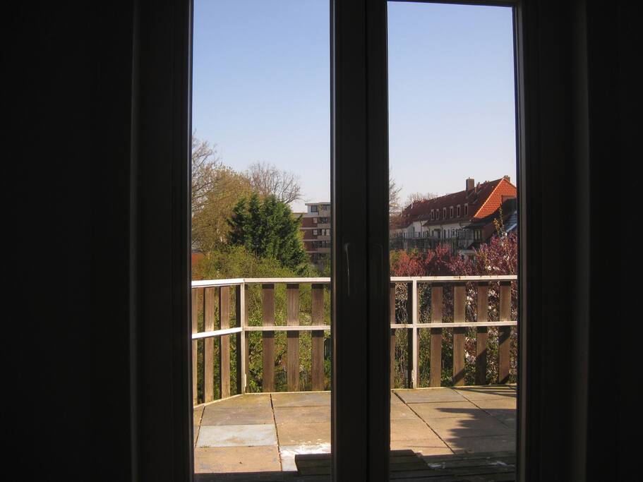 Dachterrasse vom Wohnzimmer aus