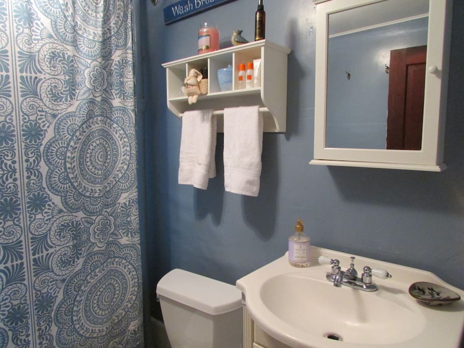 One of the shared baths to use.