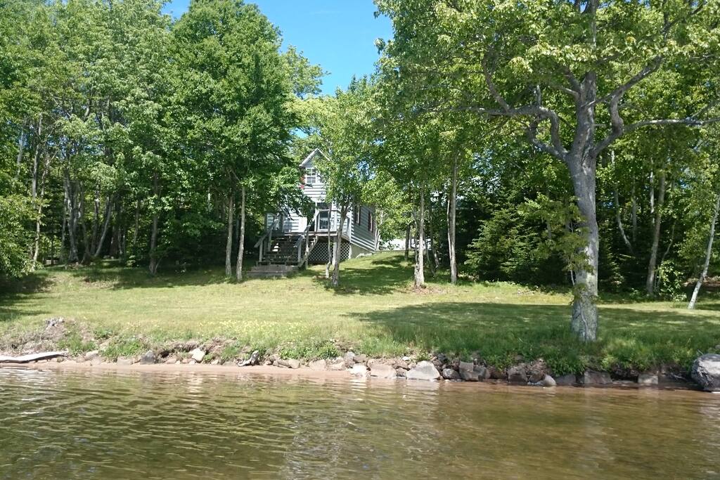 private, treed waterfront lot