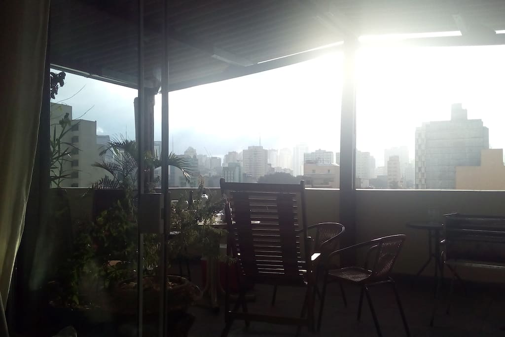 Varanda com ampla vista