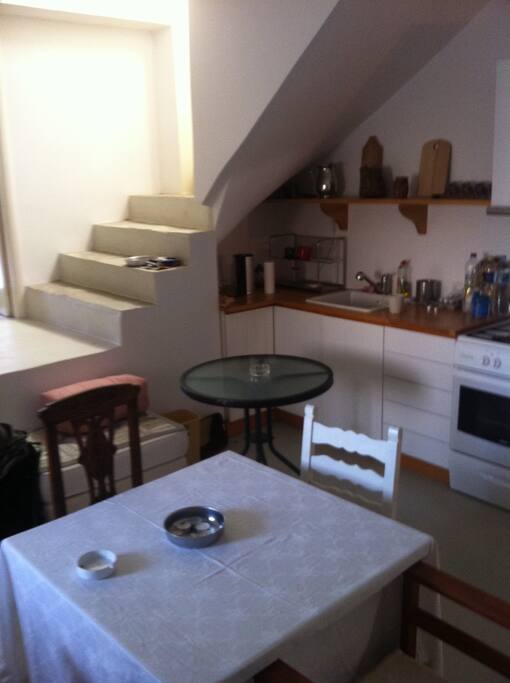 Dining room with cooking facilities