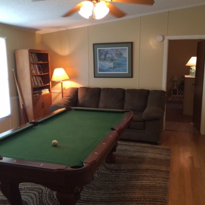 Play some pool or enjoy our reading area.