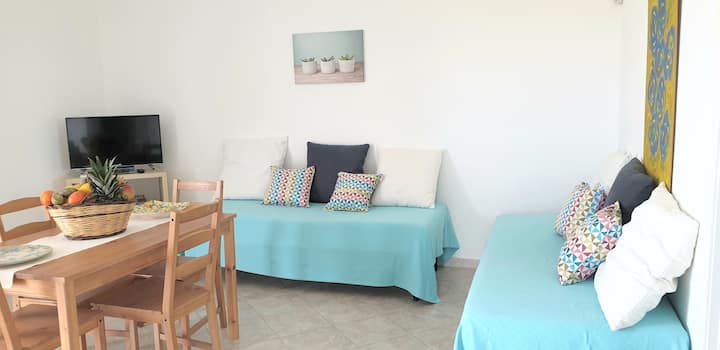 Დიდი მისაღები სივრცე საწოლებით, ტელევიზორით, წიგნებითა და სამაგიდო თამაშებით.