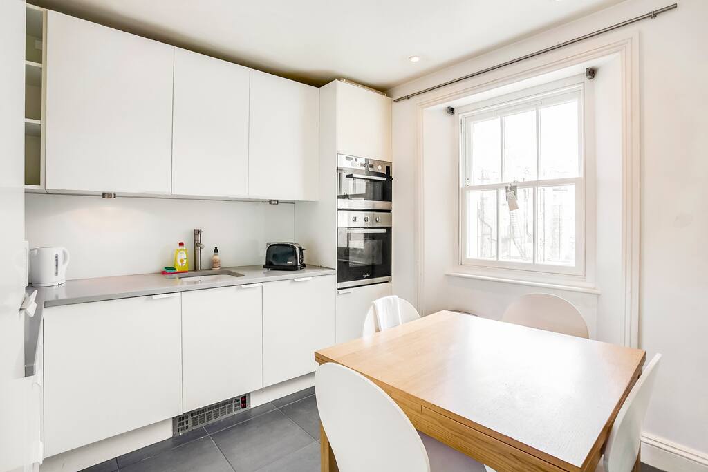 A sleek and modern kitchen...