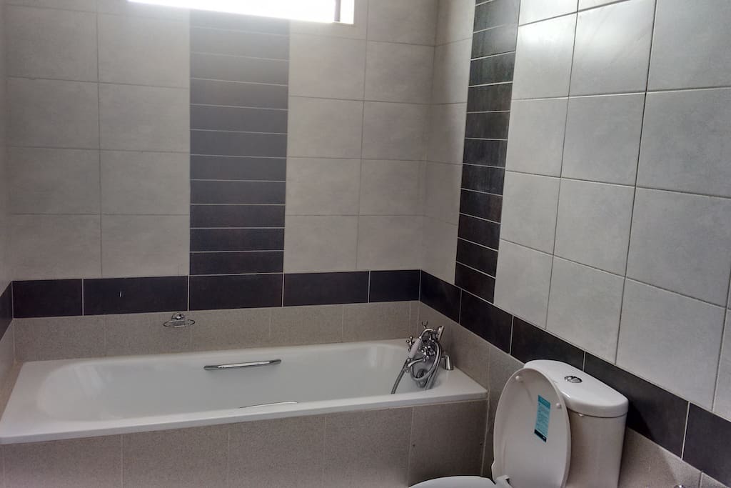 Master bedroom bathroom with tub