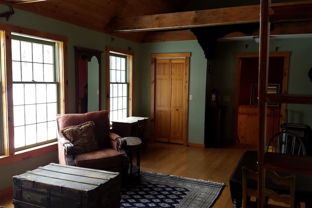 Living room, view from master bedroom doorway, looking towards the foyer entry.